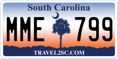 SC license plate MME799