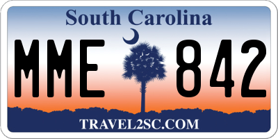 SC license plate MME842