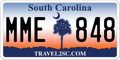 SC license plate MME848