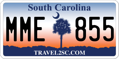 SC license plate MME855