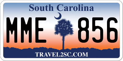 SC license plate MME856