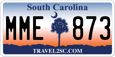 SC license plate MME873