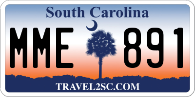 SC license plate MME891