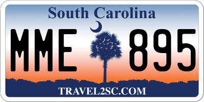 SC license plate MME895
