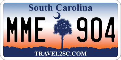SC license plate MME904