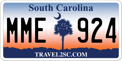 SC license plate MME924