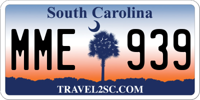 SC license plate MME939