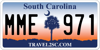 SC license plate MME971