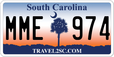 SC license plate MME974