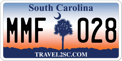 SC license plate MMF028