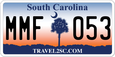 SC license plate MMF053