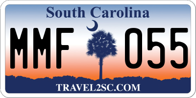 SC license plate MMF055