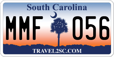 SC license plate MMF056