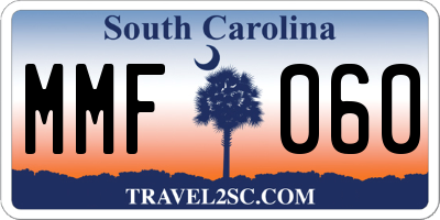 SC license plate MMF060