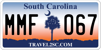 SC license plate MMF067