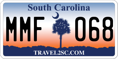 SC license plate MMF068