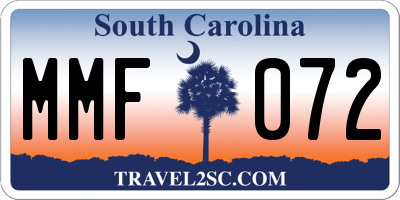 SC license plate MMF072