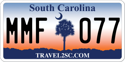 SC license plate MMF077