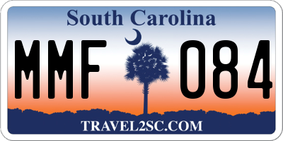 SC license plate MMF084