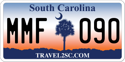 SC license plate MMF090