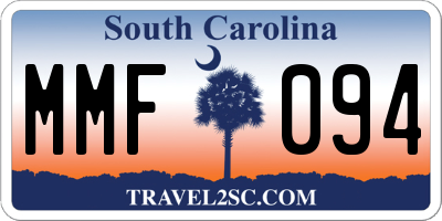 SC license plate MMF094