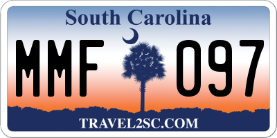 SC license plate MMF097