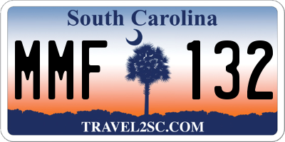SC license plate MMF132