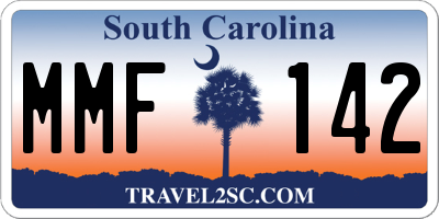 SC license plate MMF142