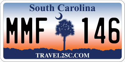 SC license plate MMF146