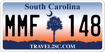 SC license plate MMF148