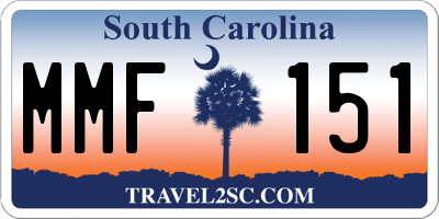 SC license plate MMF151
