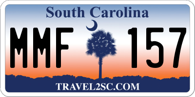SC license plate MMF157