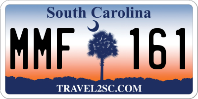 SC license plate MMF161