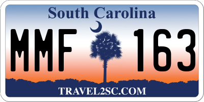 SC license plate MMF163