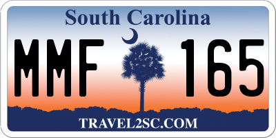 SC license plate MMF165