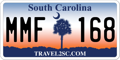 SC license plate MMF168