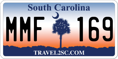 SC license plate MMF169
