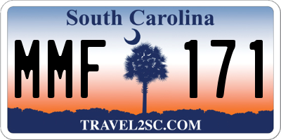 SC license plate MMF171