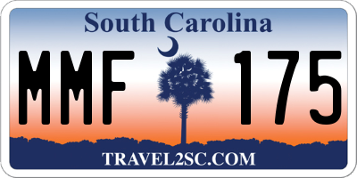 SC license plate MMF175