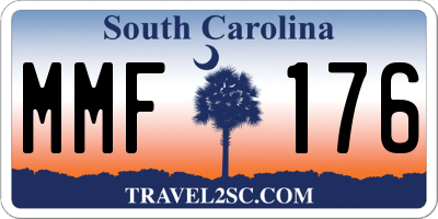 SC license plate MMF176