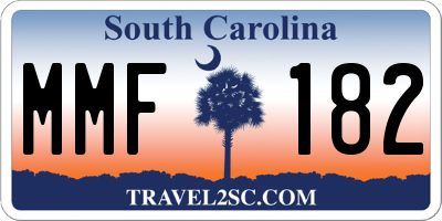 SC license plate MMF182