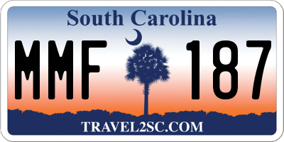 SC license plate MMF187