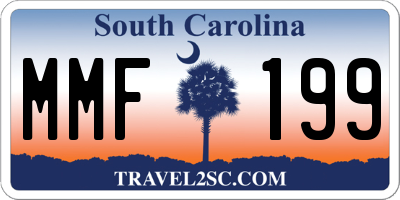 SC license plate MMF199