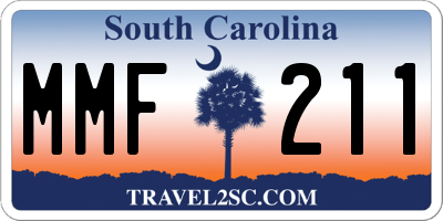 SC license plate MMF211