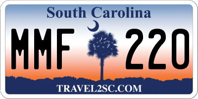 SC license plate MMF220