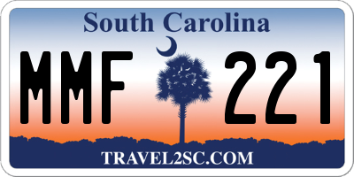SC license plate MMF221
