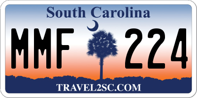 SC license plate MMF224
