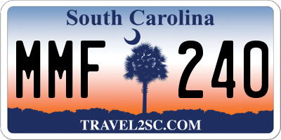 SC license plate MMF240