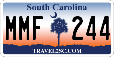 SC license plate MMF244