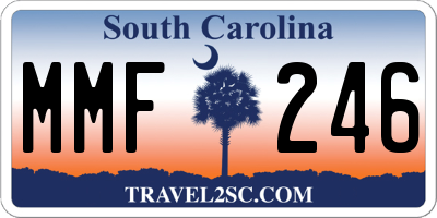 SC license plate MMF246
